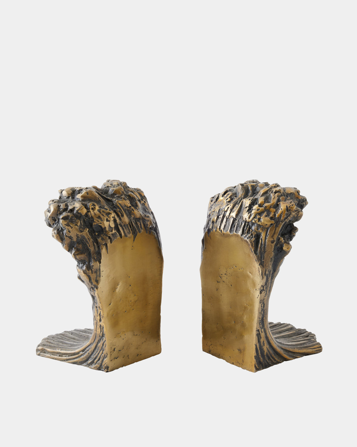 Wave Bookends-Bronze