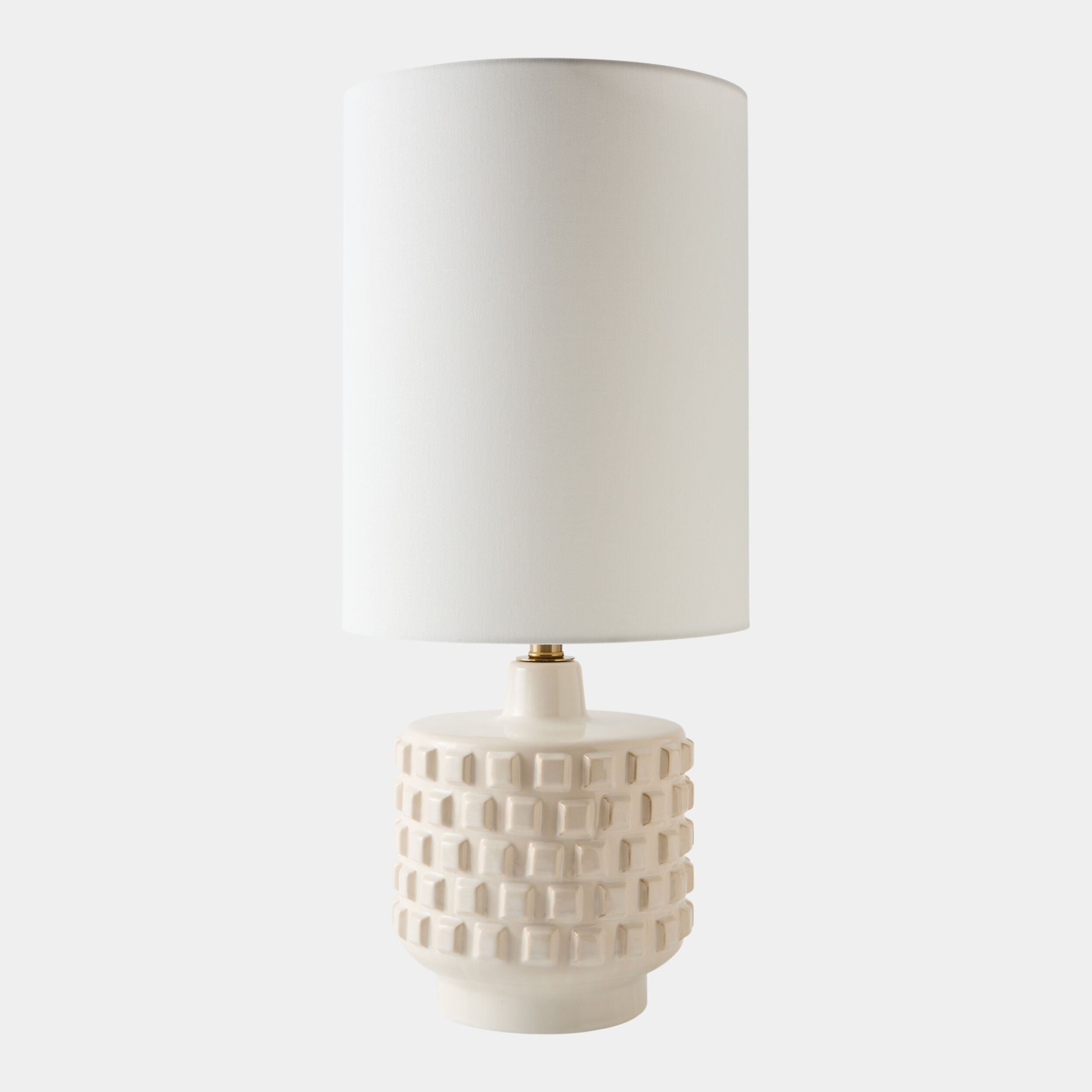 Otto Carved Ceramic Lamp-Beige