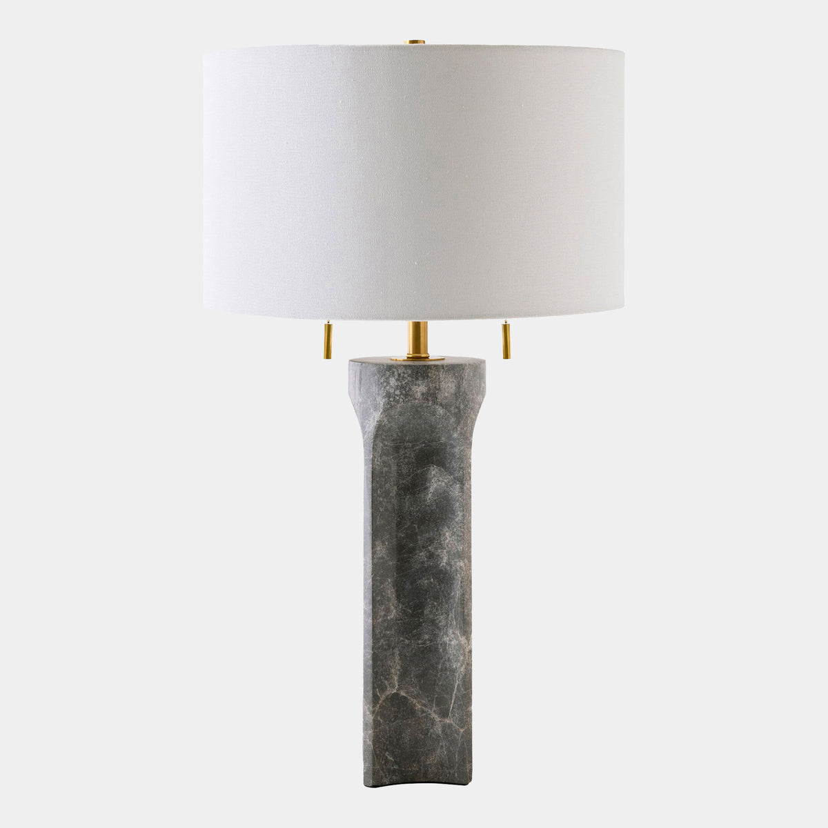 Rory Marble Column Lamp-Gray