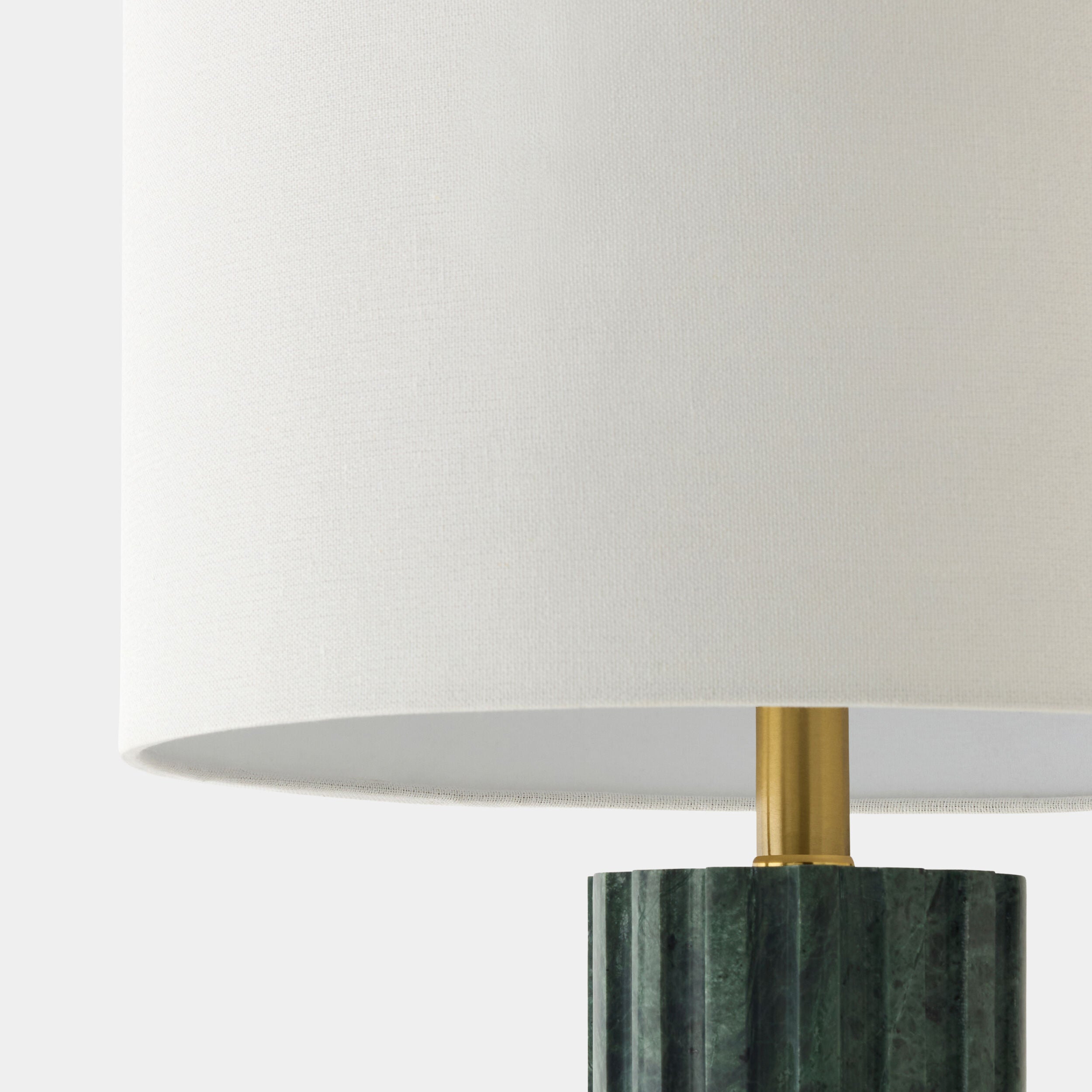 Grooved Marble Lamp-Green