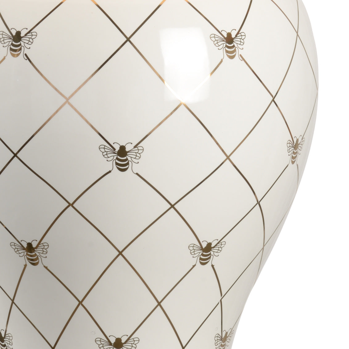 Ginger Jar Lamp - White in 33 / Ceramic/Porcelain - Chelsea House