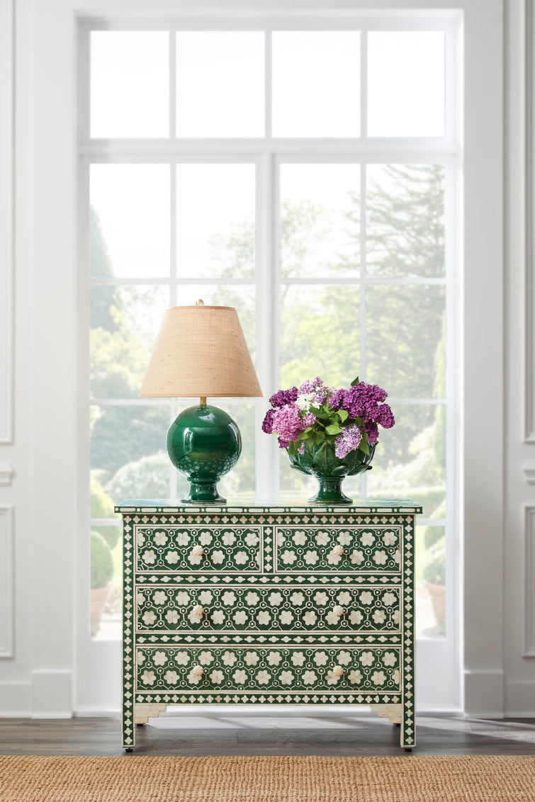 Sphere Table Lamp - Green in 30 / Ceramic/Porcelain - Chelsea House