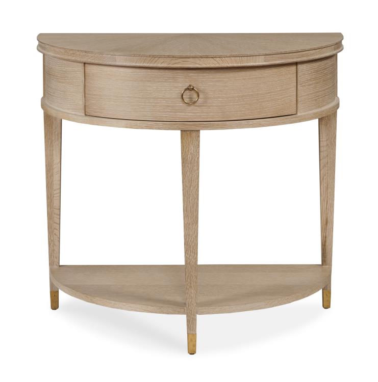 Maison '47 Demilune Nightstand - Blonde Cerused – Nightstands by Century Furniture | Sutter & Vale