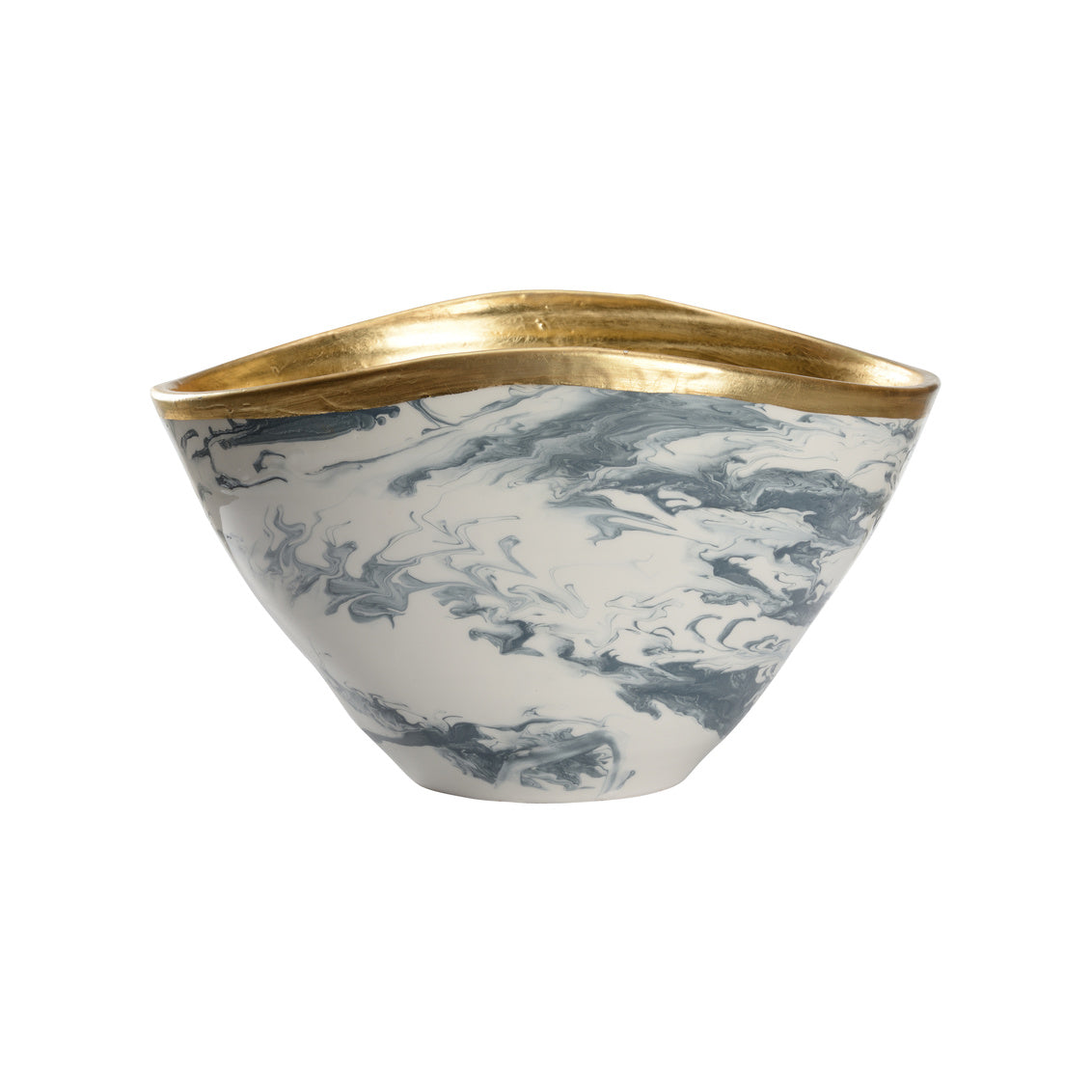 Grigio Large Bowl - Gold Interior