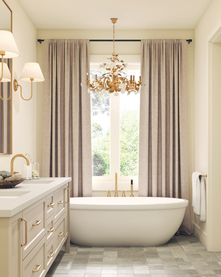 Queensland Chandelier in Antique Gold/White / Iron - Chelsea House