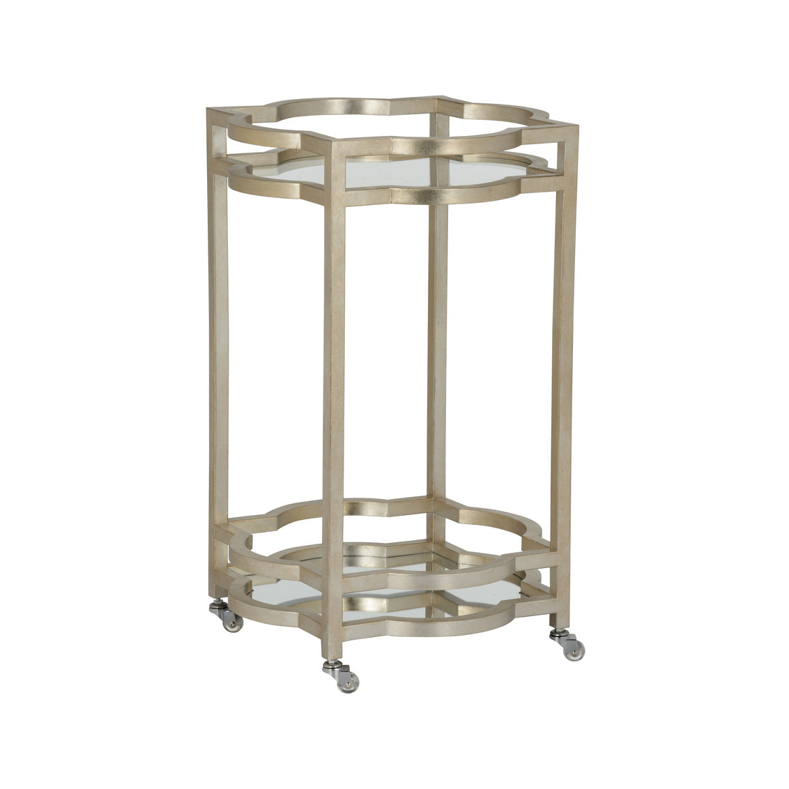 Quatrefoil Bar Cart - Silver in 34 / Metal - Chelsea House