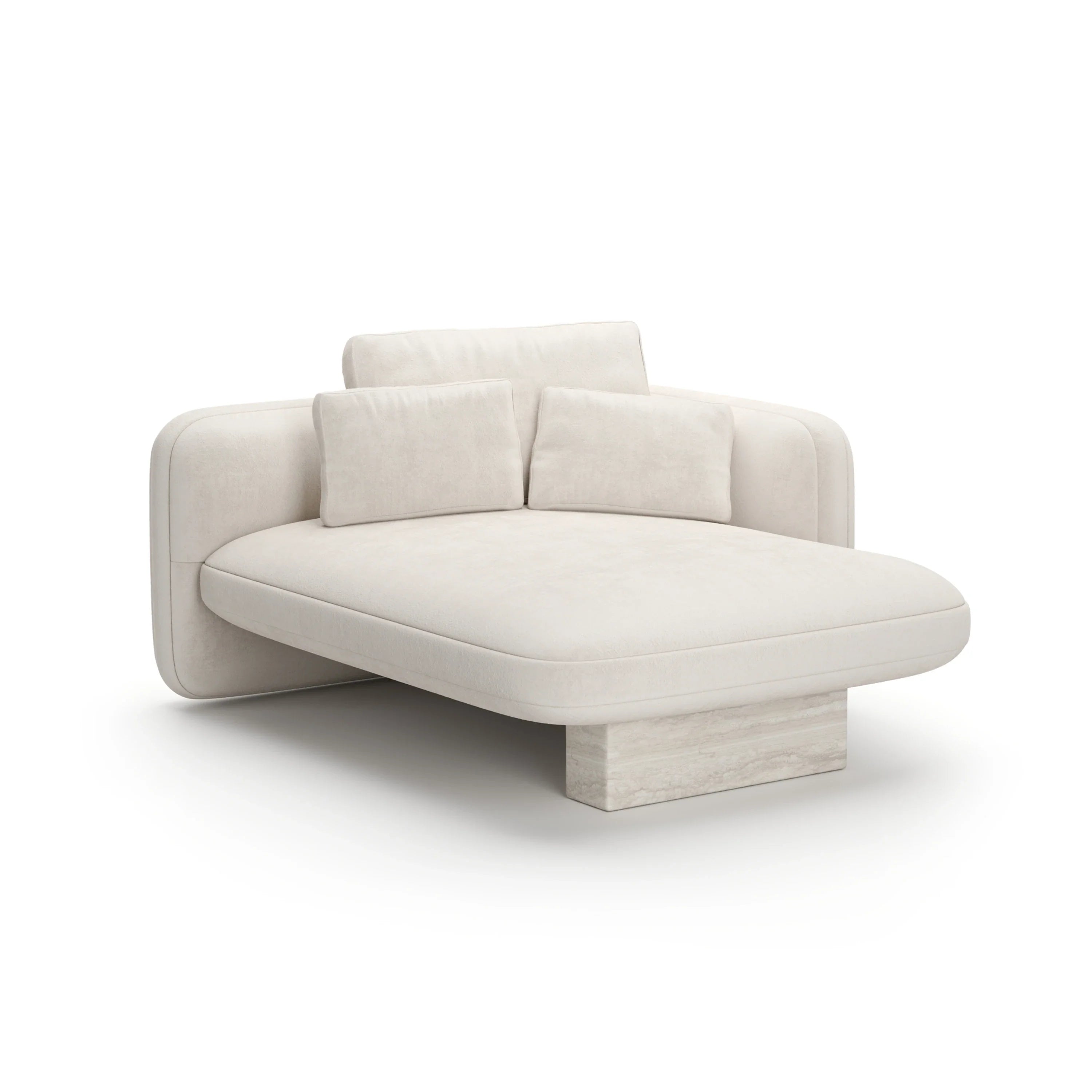 Overlap Raf Chaise Ecru