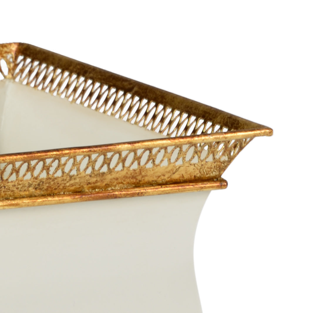 French Tole Planter - Cream