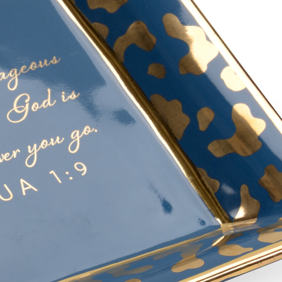 Square Jungle Verse Plate - Blue in 1.5 / Ceramic/Porcelain - Chelsea House