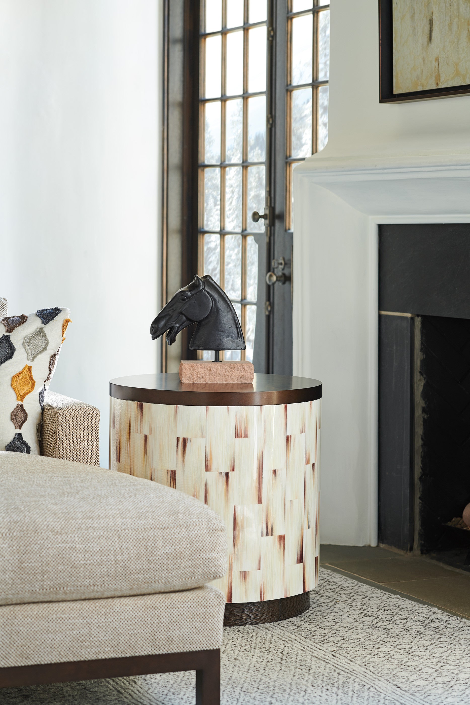 Crescent Commode End Table