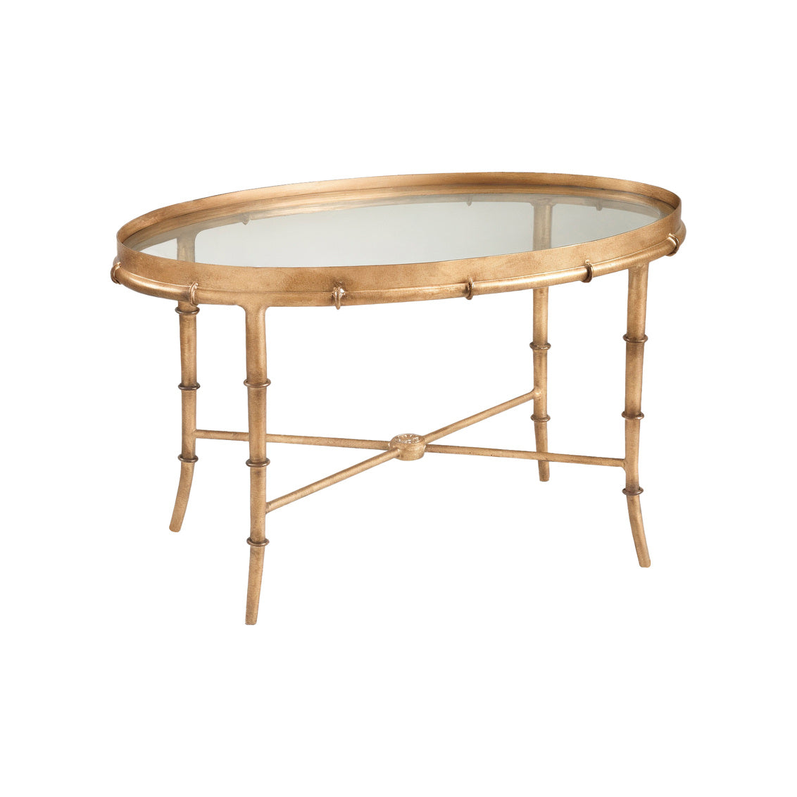 Gold Bamboo Cocktail Table