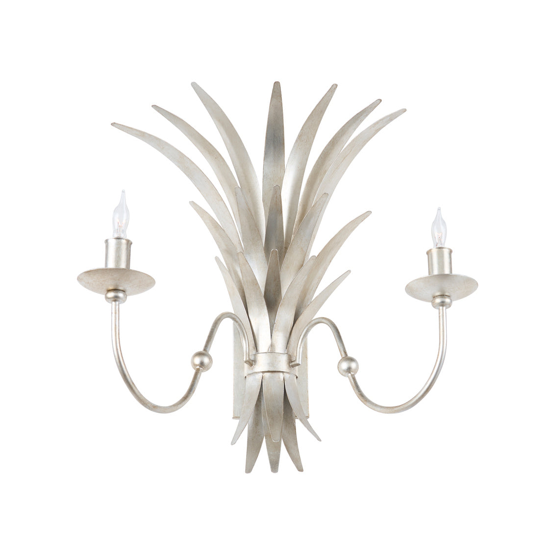 Wheat Sconce - Silver Electrified in Antique Silver Leaf / Metal - Chelsea House