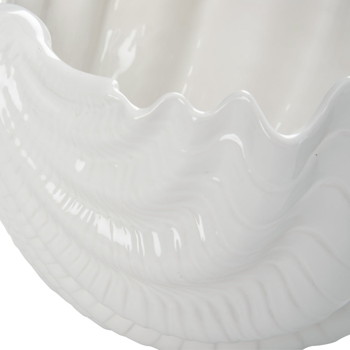 Venus Oyster Bowl (MD) in White Glaze / Ceramic/Porcelain - Chelsea House