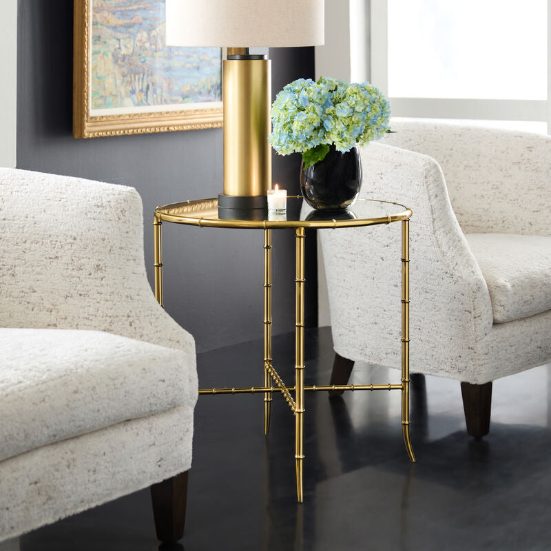 Bamboo Round End Table