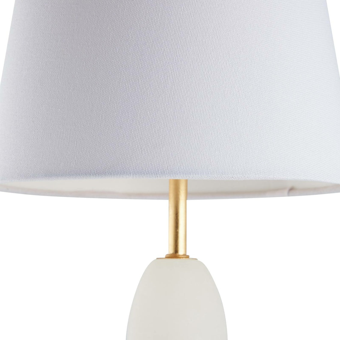 Glenda Table Lamp in Natural White/Gold Leaf / Alabaster - Chelsea House