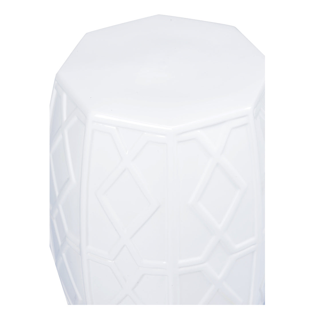 Andreu Garden Stool - White in 20 / Ceramic/Porcelain - Chelsea House