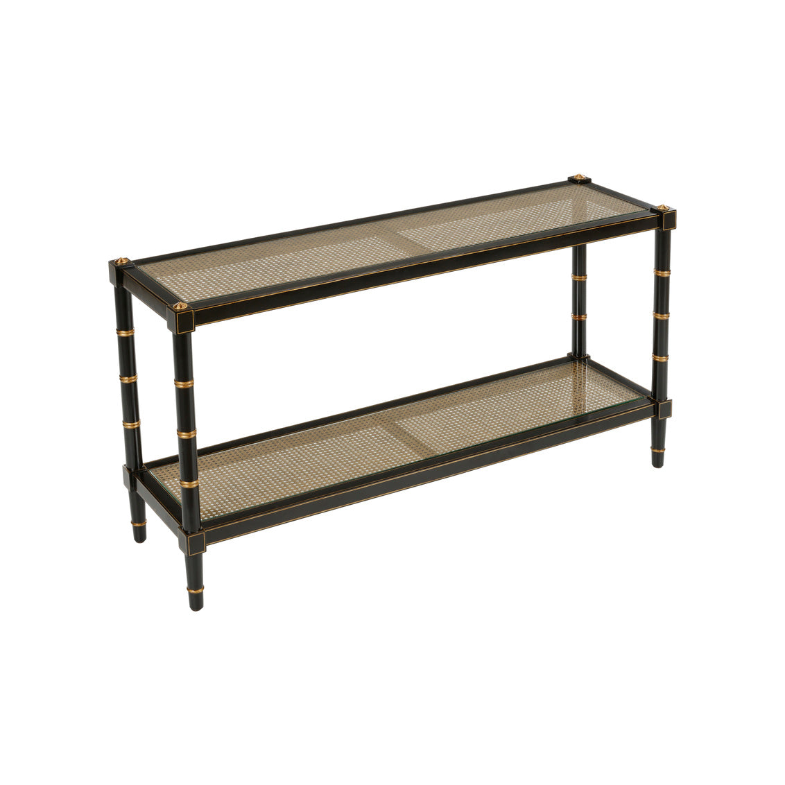 Conner Cane Console - Black in 33 / Wood - Chelsea House