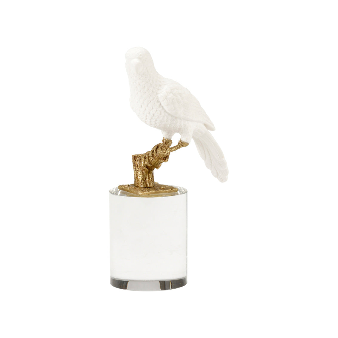 Parrot On Crystal - Round (Sm) in 8.5 / Ceramic/Porcelain - Chelsea House