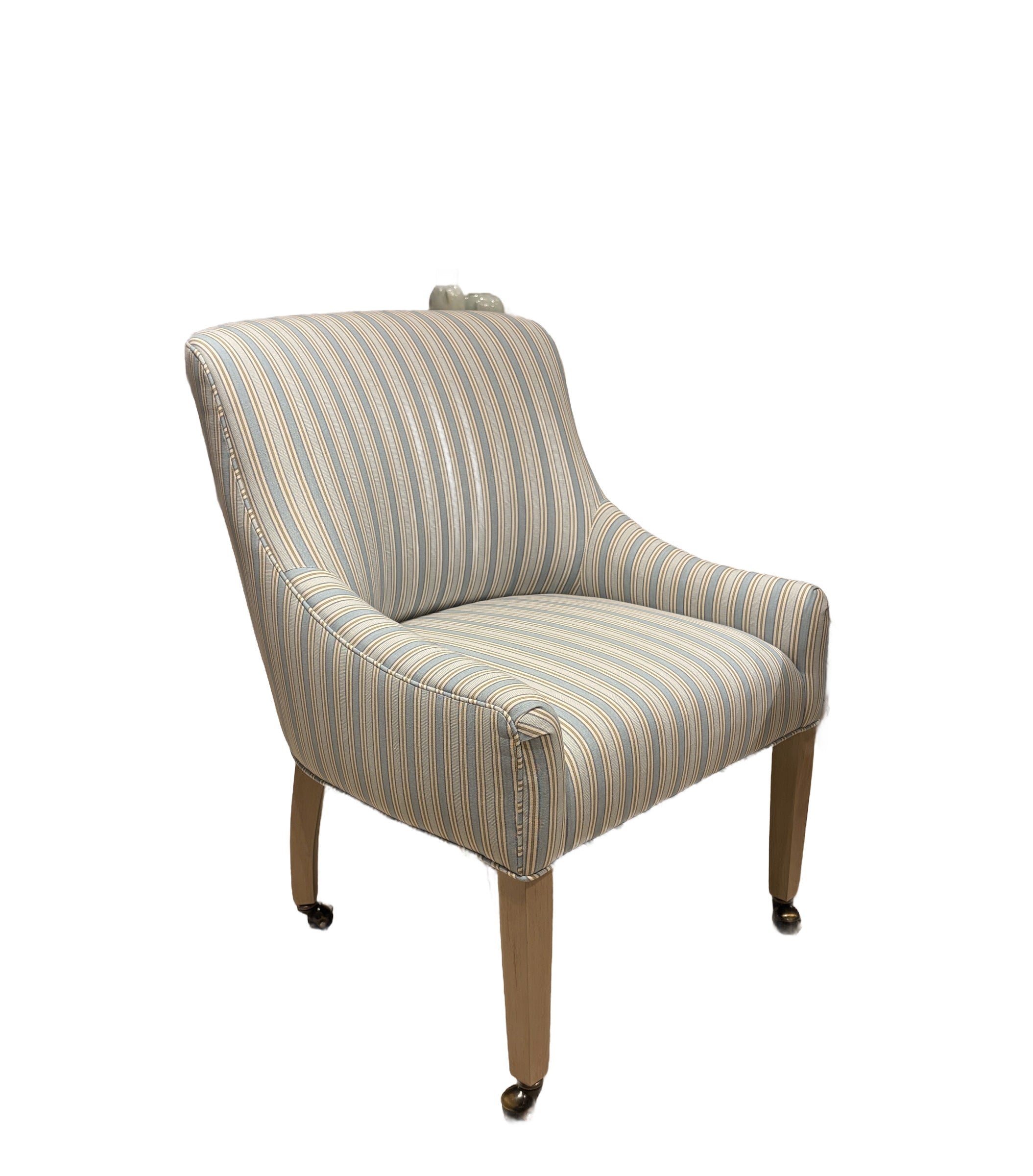 Ritz Game Chair w/Casters in Stillwater Blue Tint