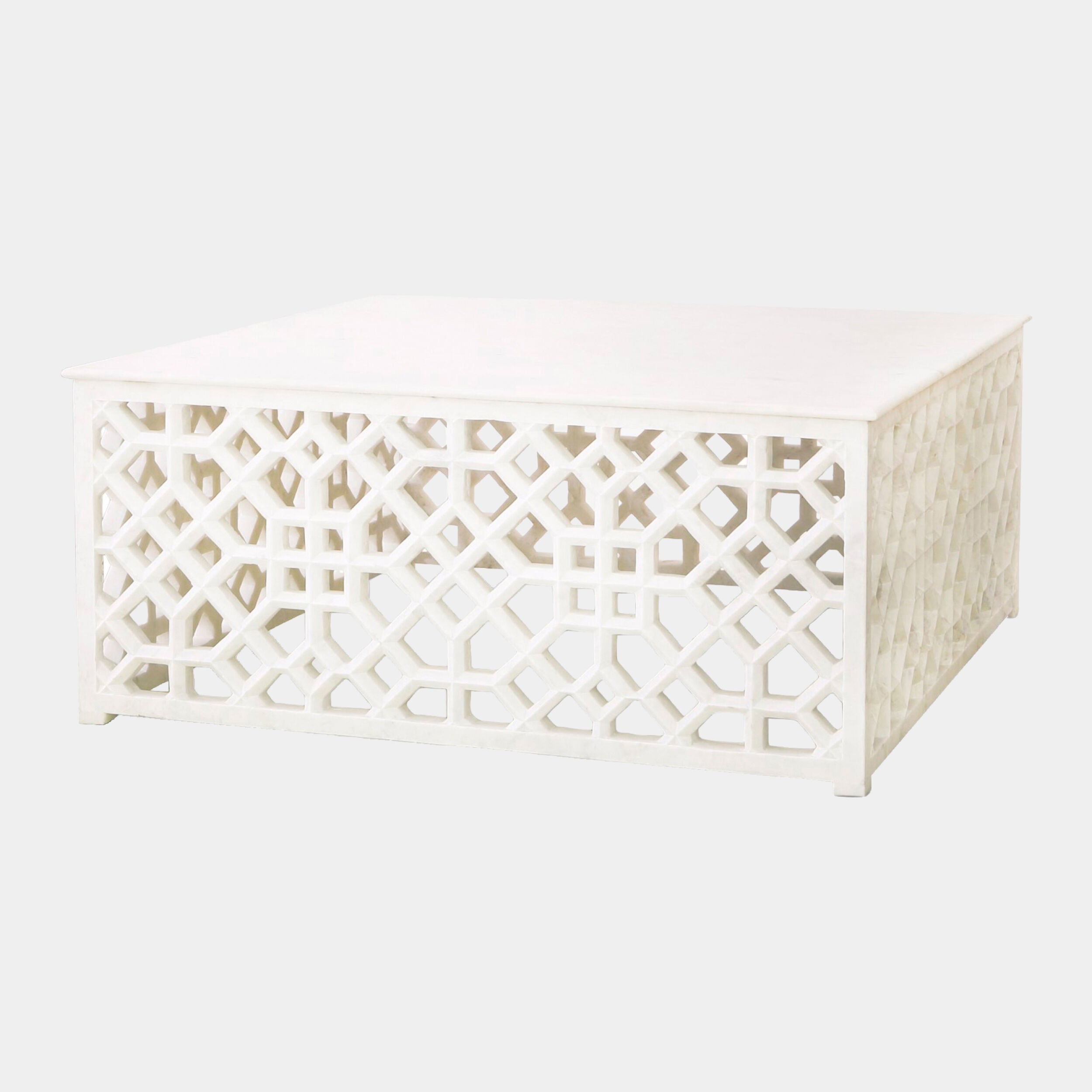 Moors Marble Fret Cocktail Table
