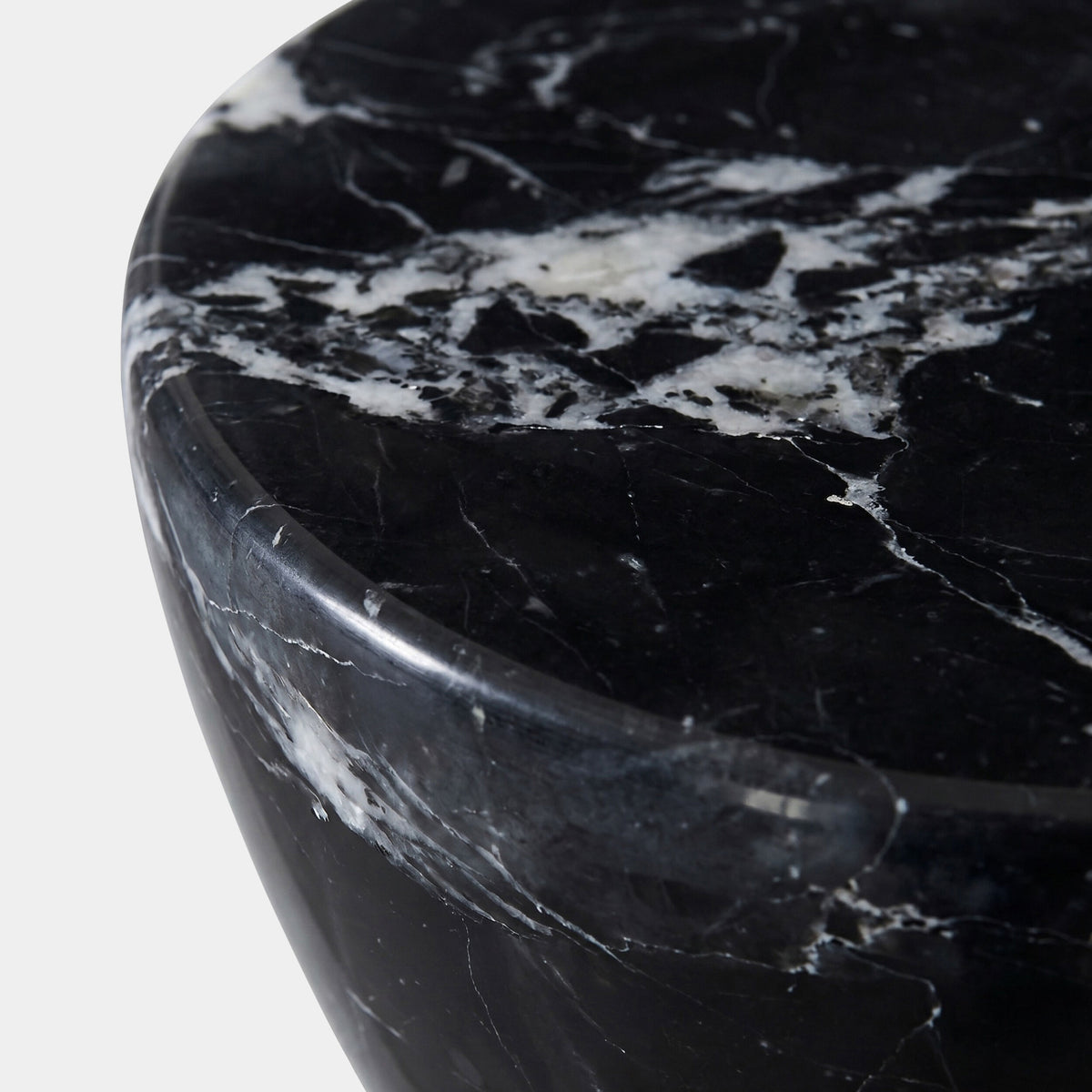 Moniker Marble Tower Table-Black-Sm