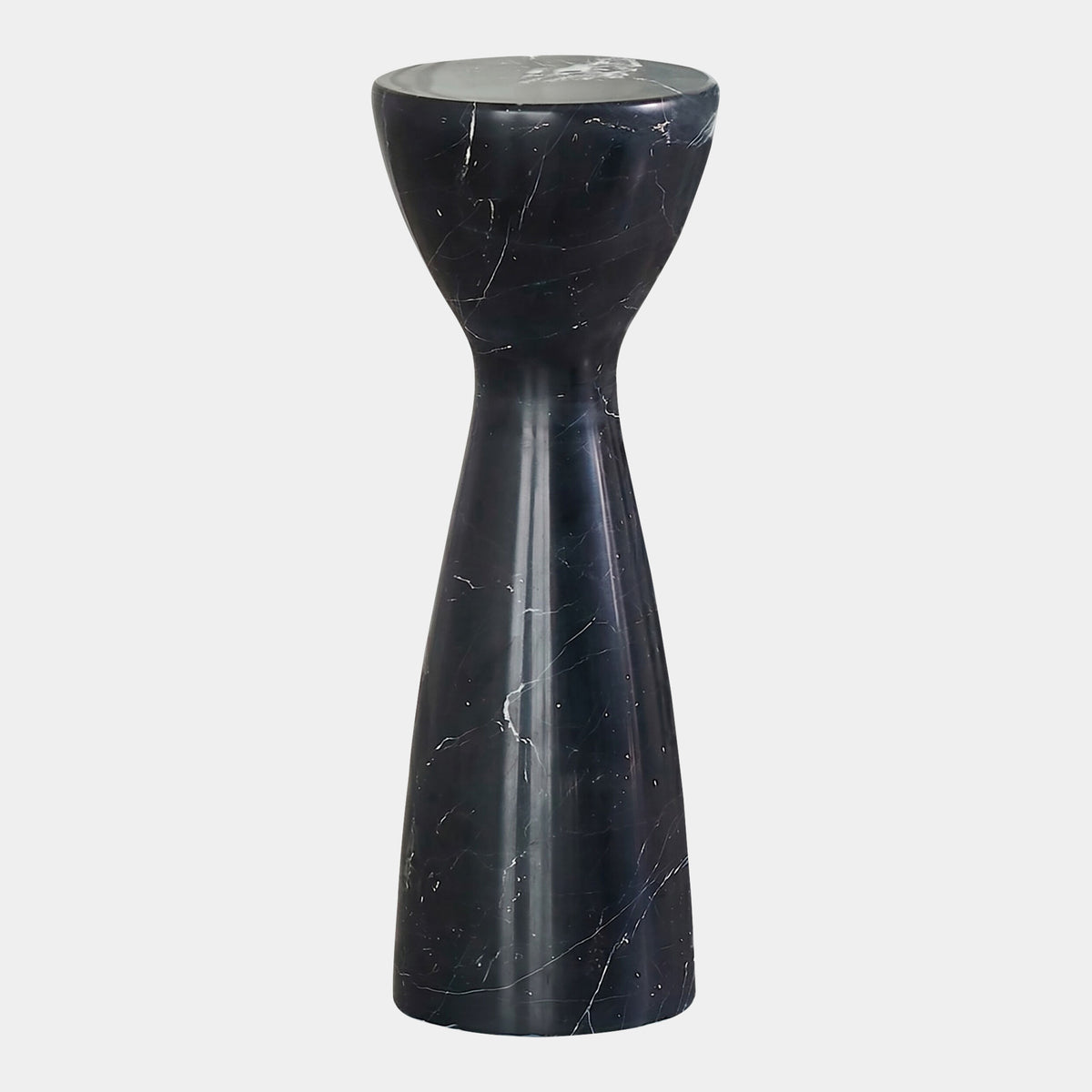 Moniker Marble Tower Table-Black-Sm