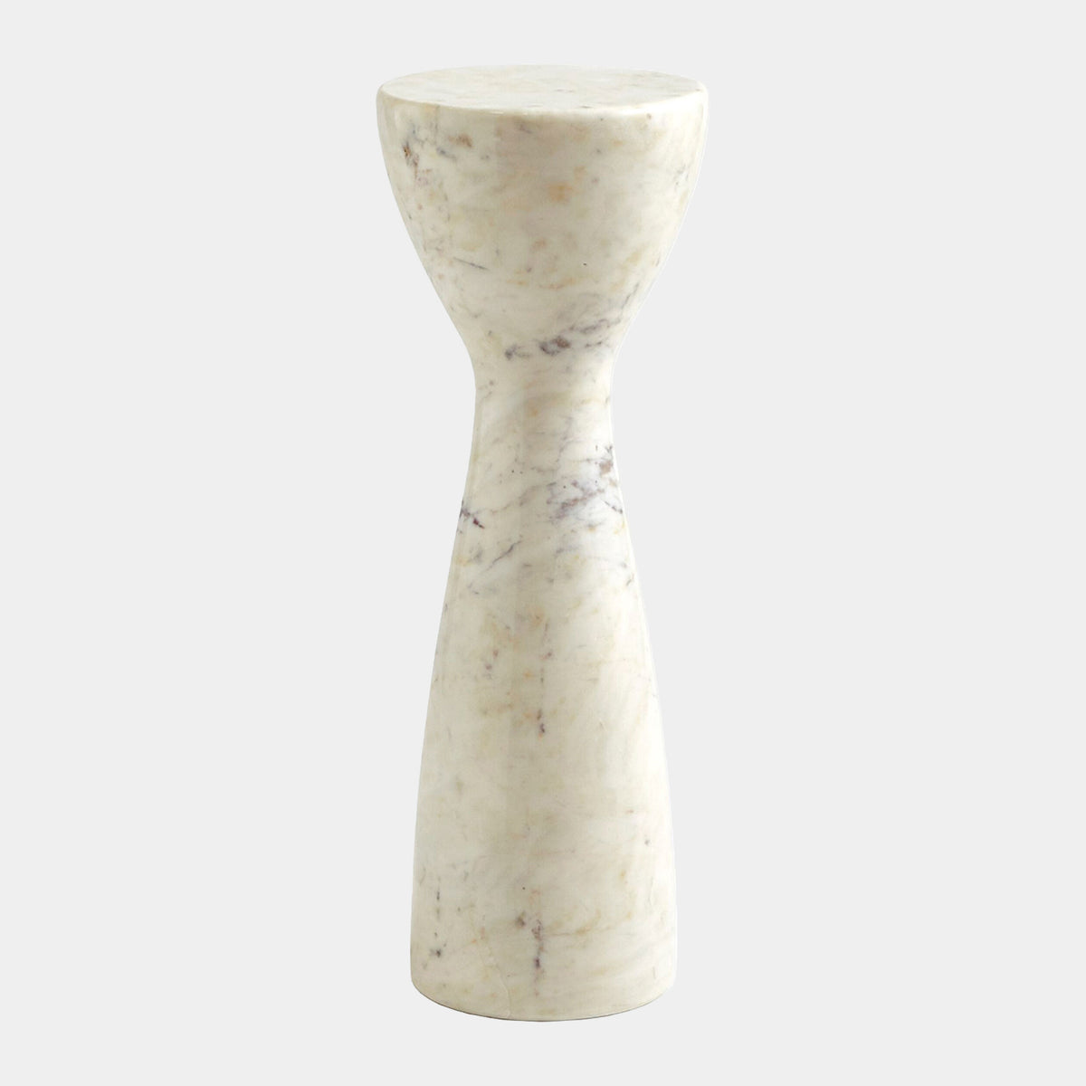 Moniker Marble Tower Table-White-Sm