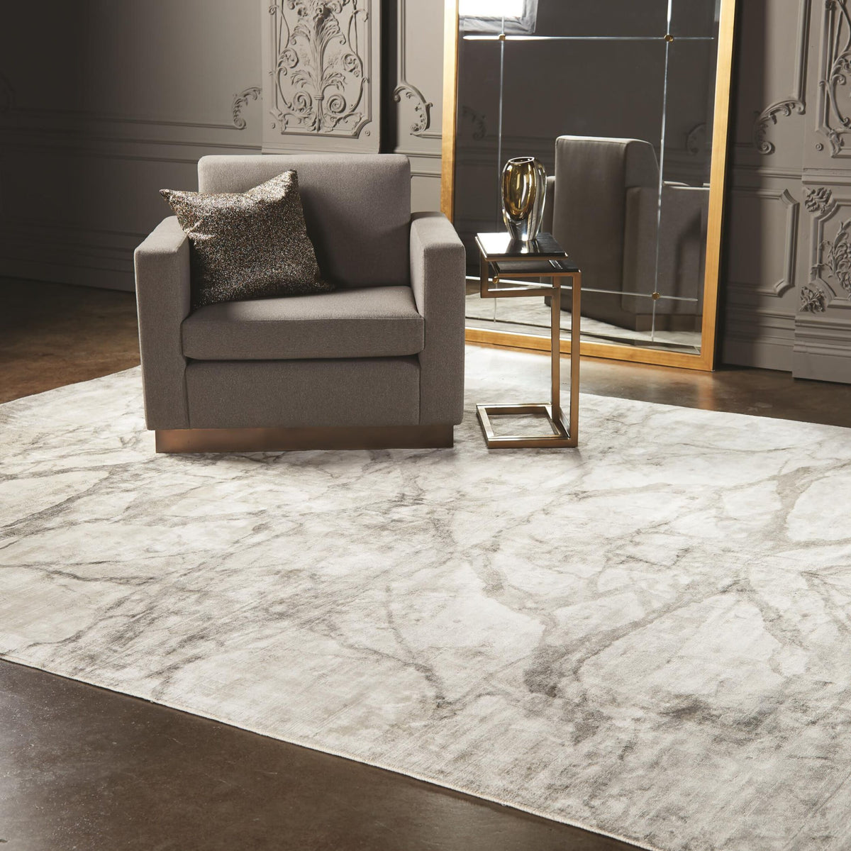 Echoform Mirror Match Marble Rug-Neutrals