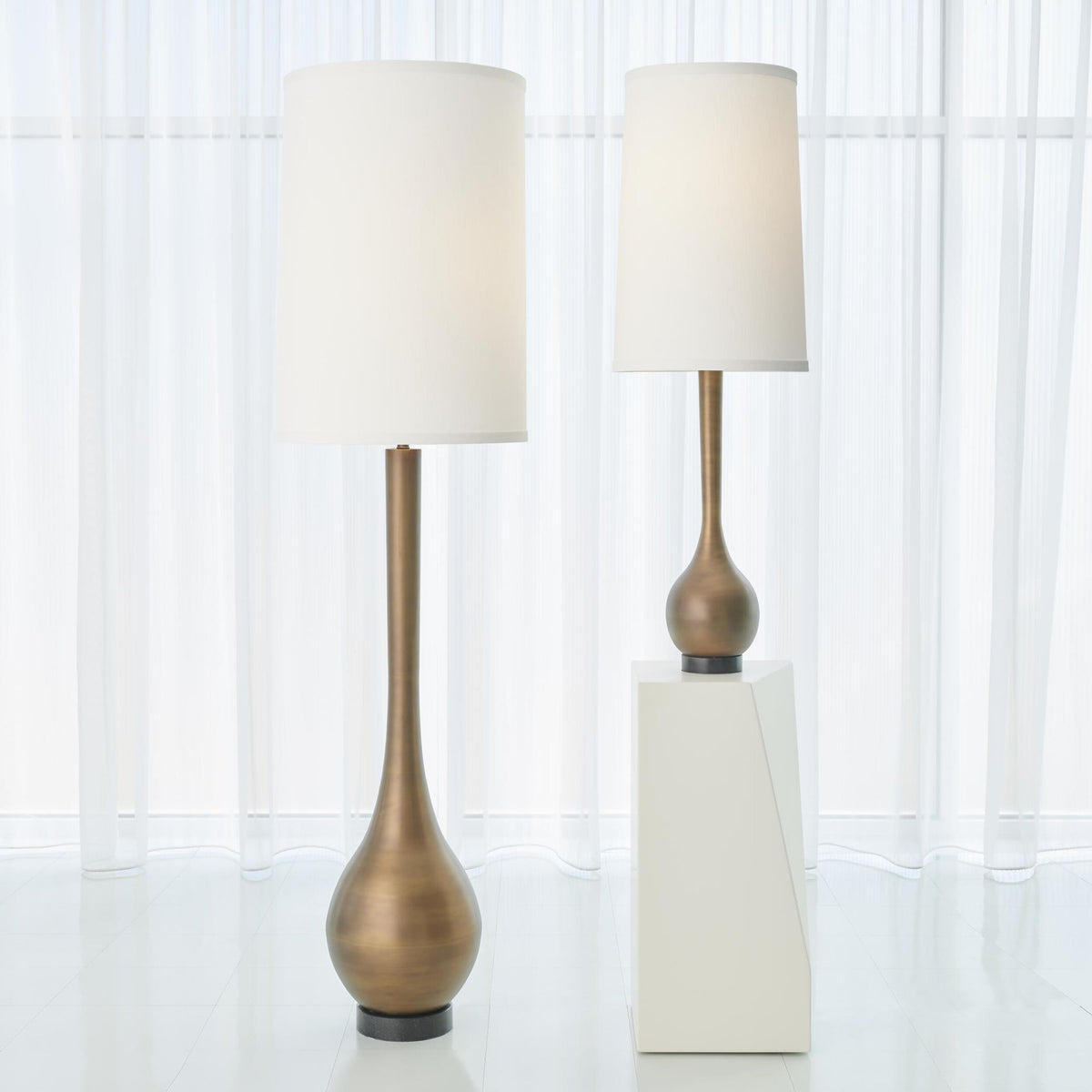Lloyd Bulb Floor Lamp-Light Bronze