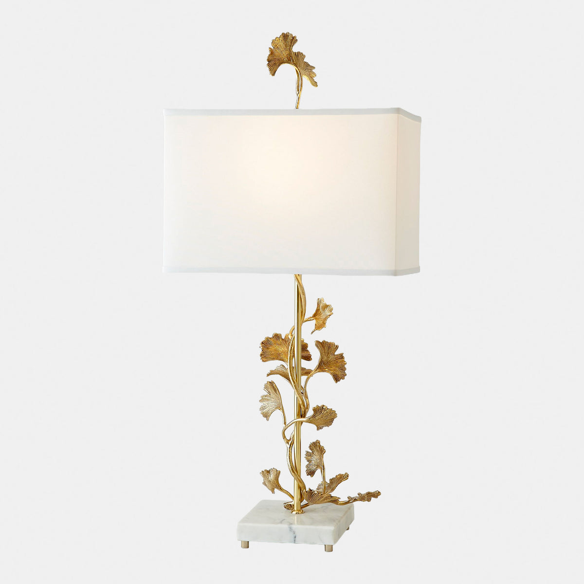 Ginkgo Table Lamp-Brass