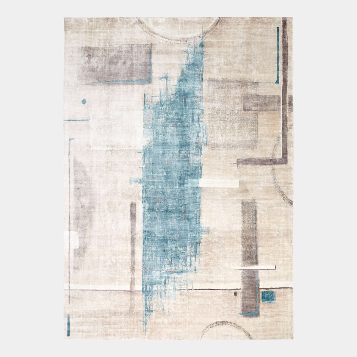 Liberty Geometric Art Rug-Blue