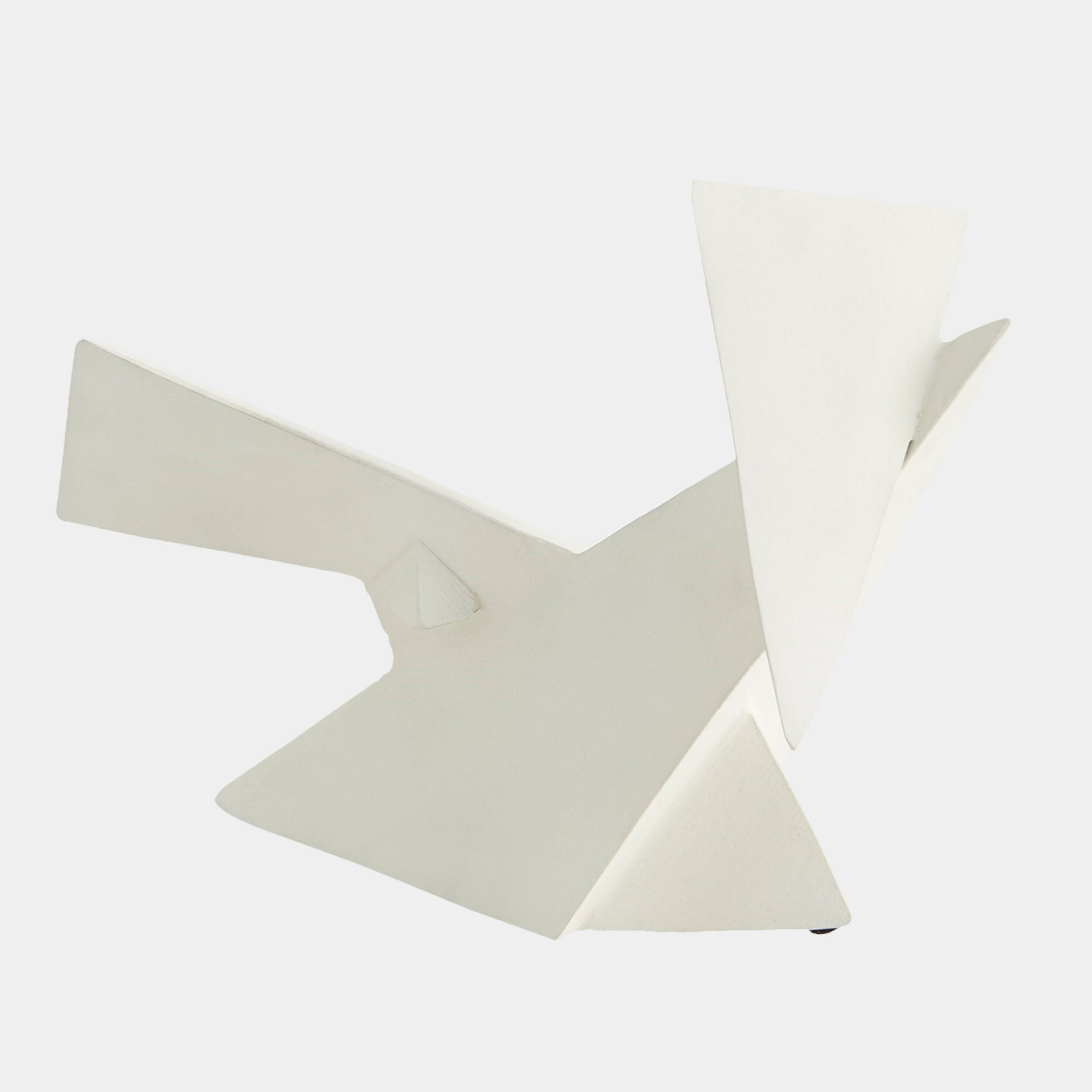 Angular Outcrop Sculpture-White-Sm