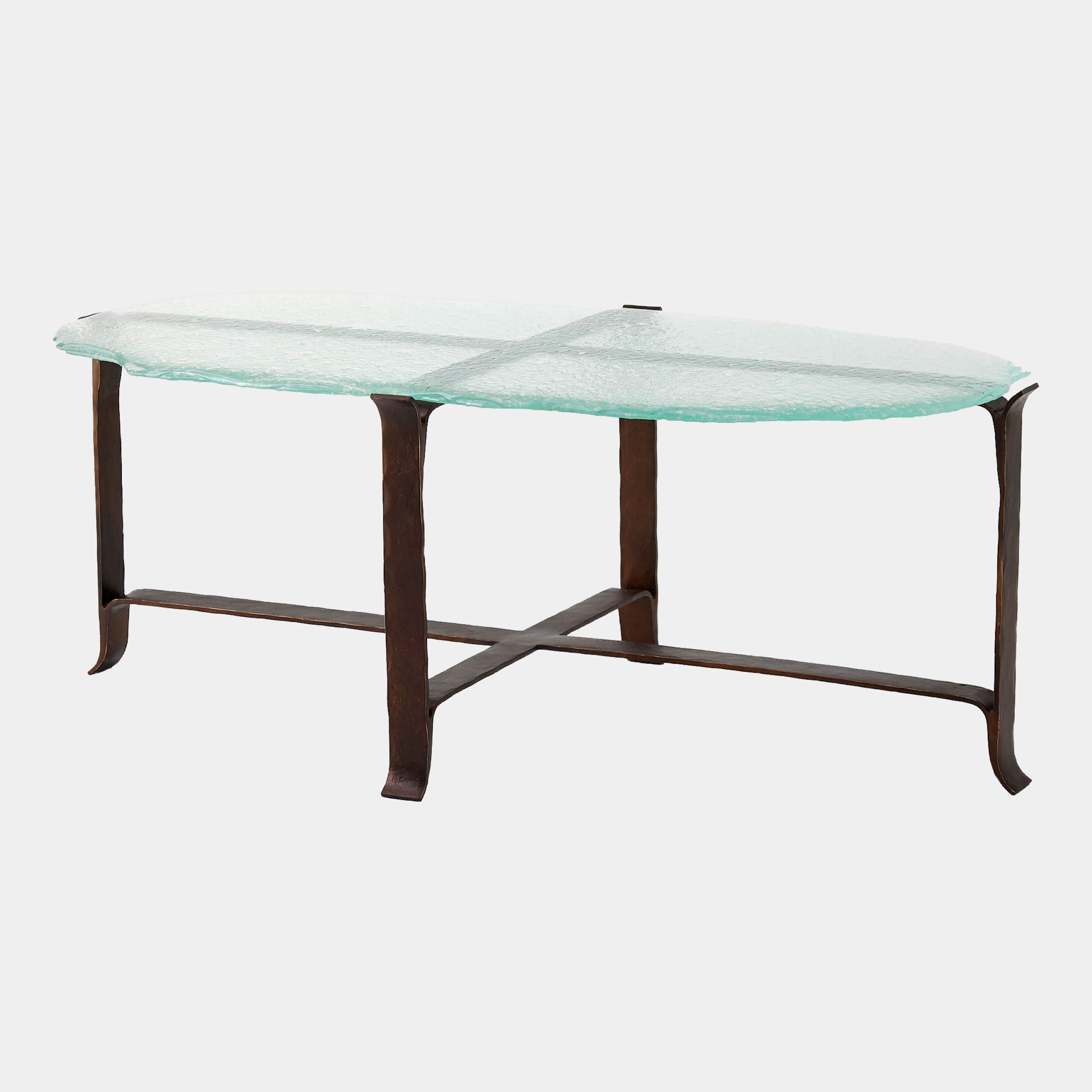 Melting Glass Cocktail Table-Bronze