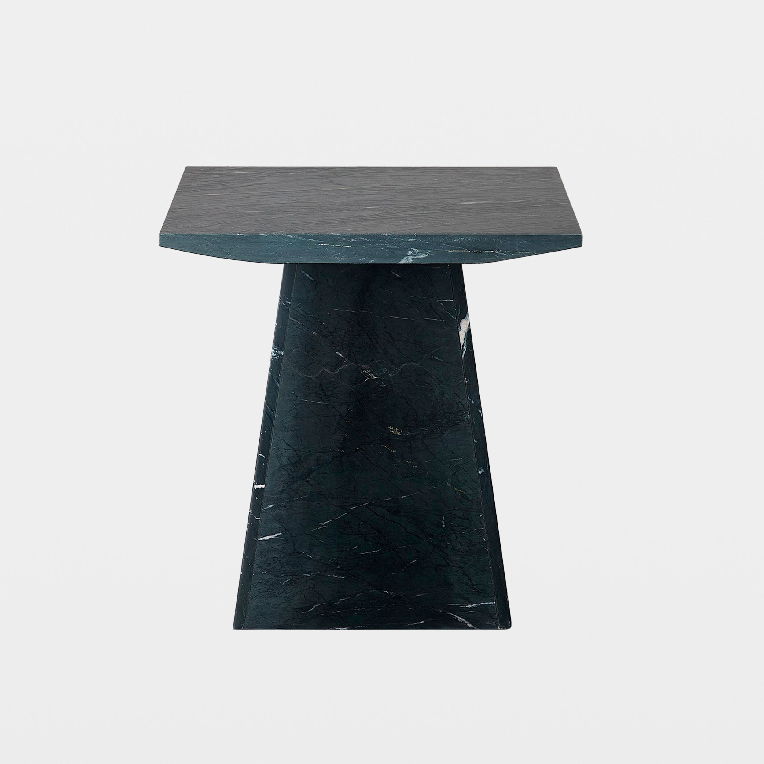 Aero Side Table-Black Leathered Marble