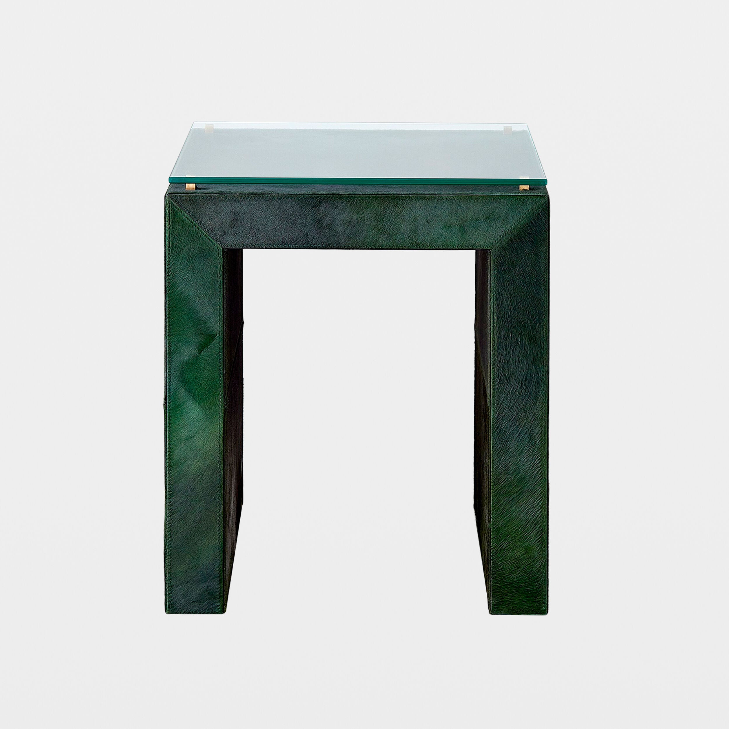 Posh Side Table-Hair-On-Hide Green