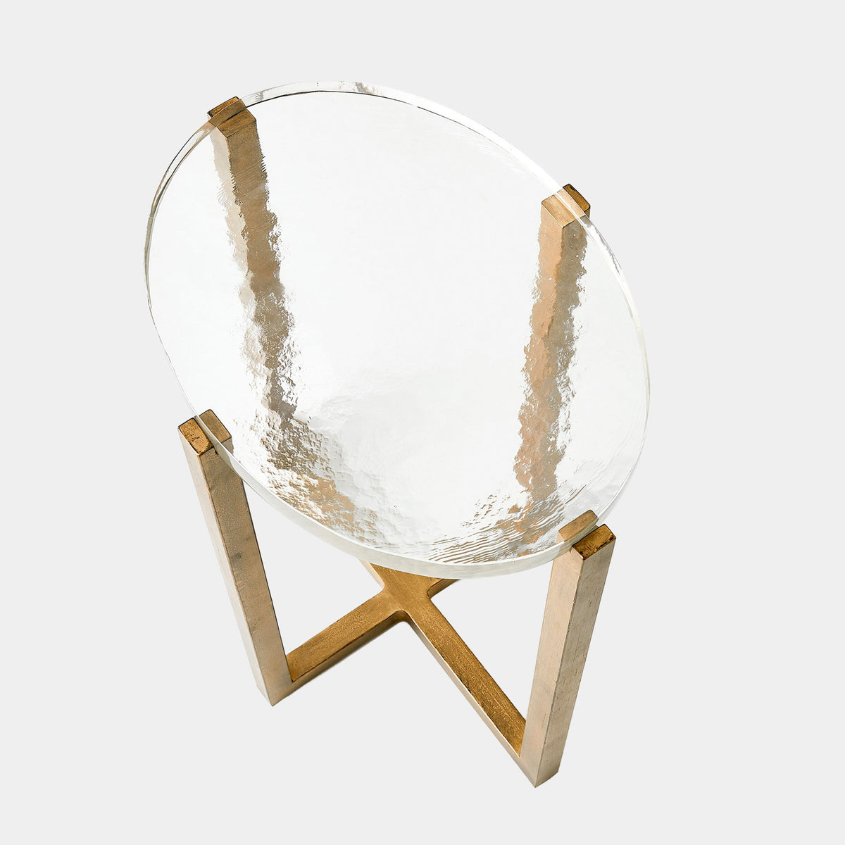 Ice Block Table Oval-Antique Gold