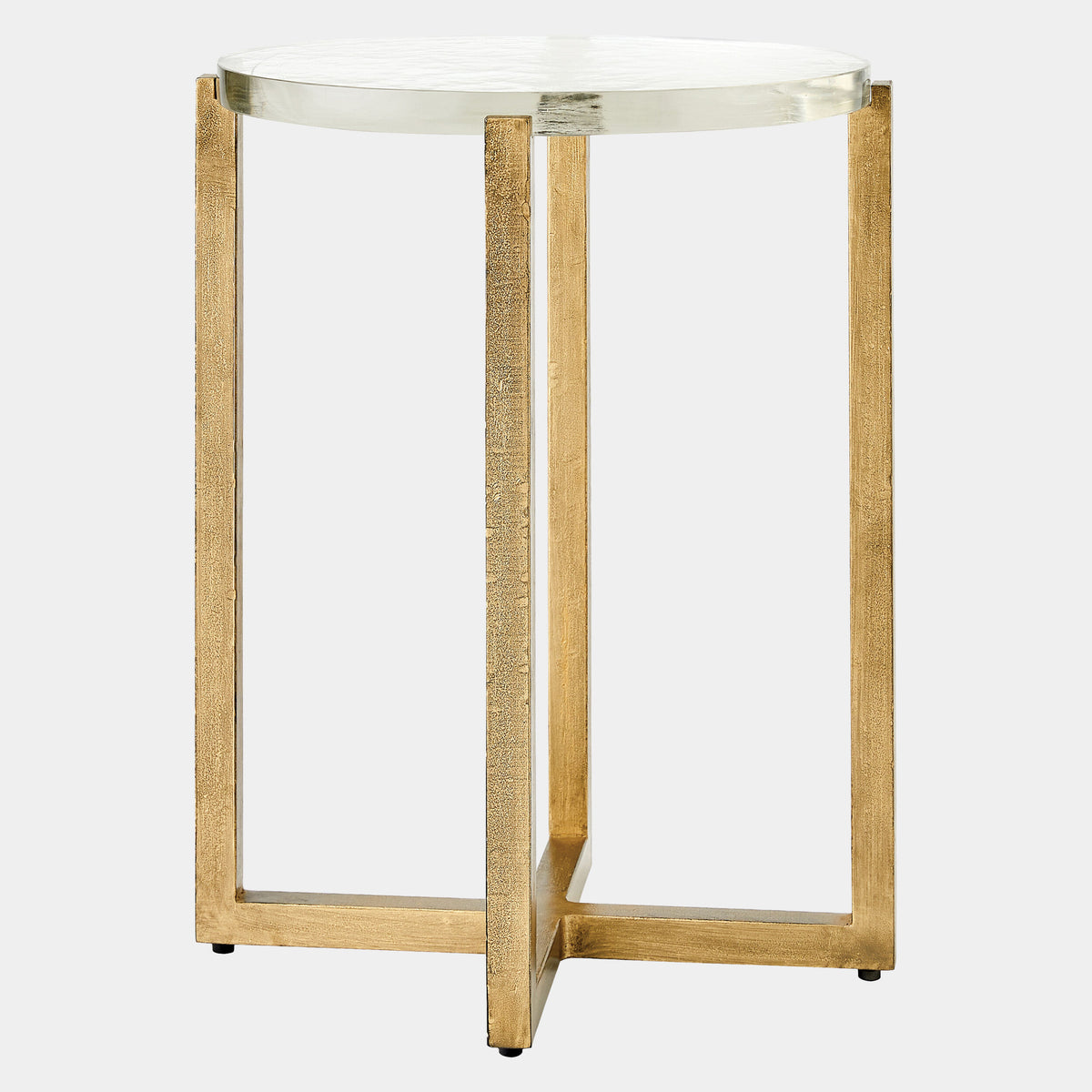 Ice Block Table Oval-Antique Gold