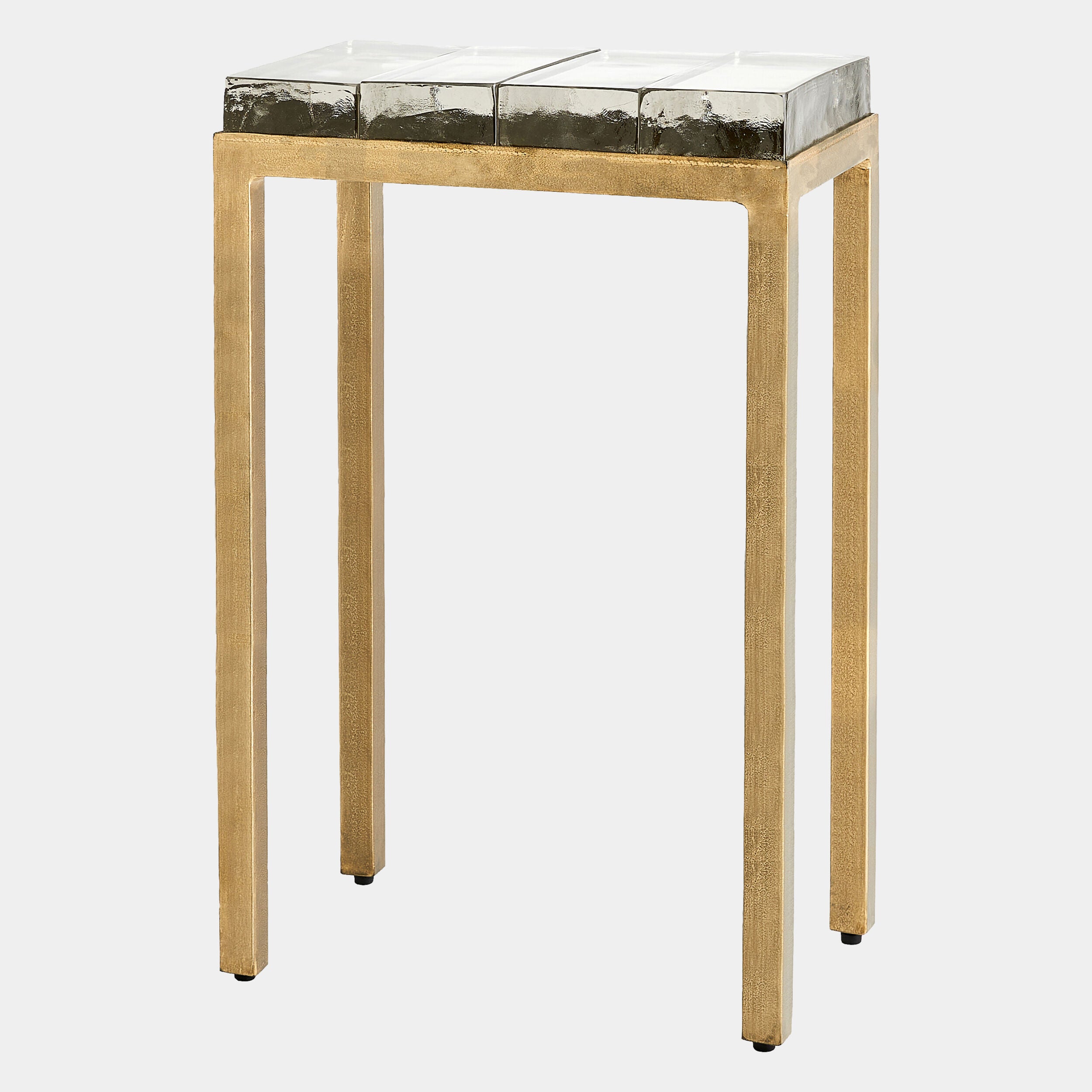 Ice Block Table-Quad-Antique Gold