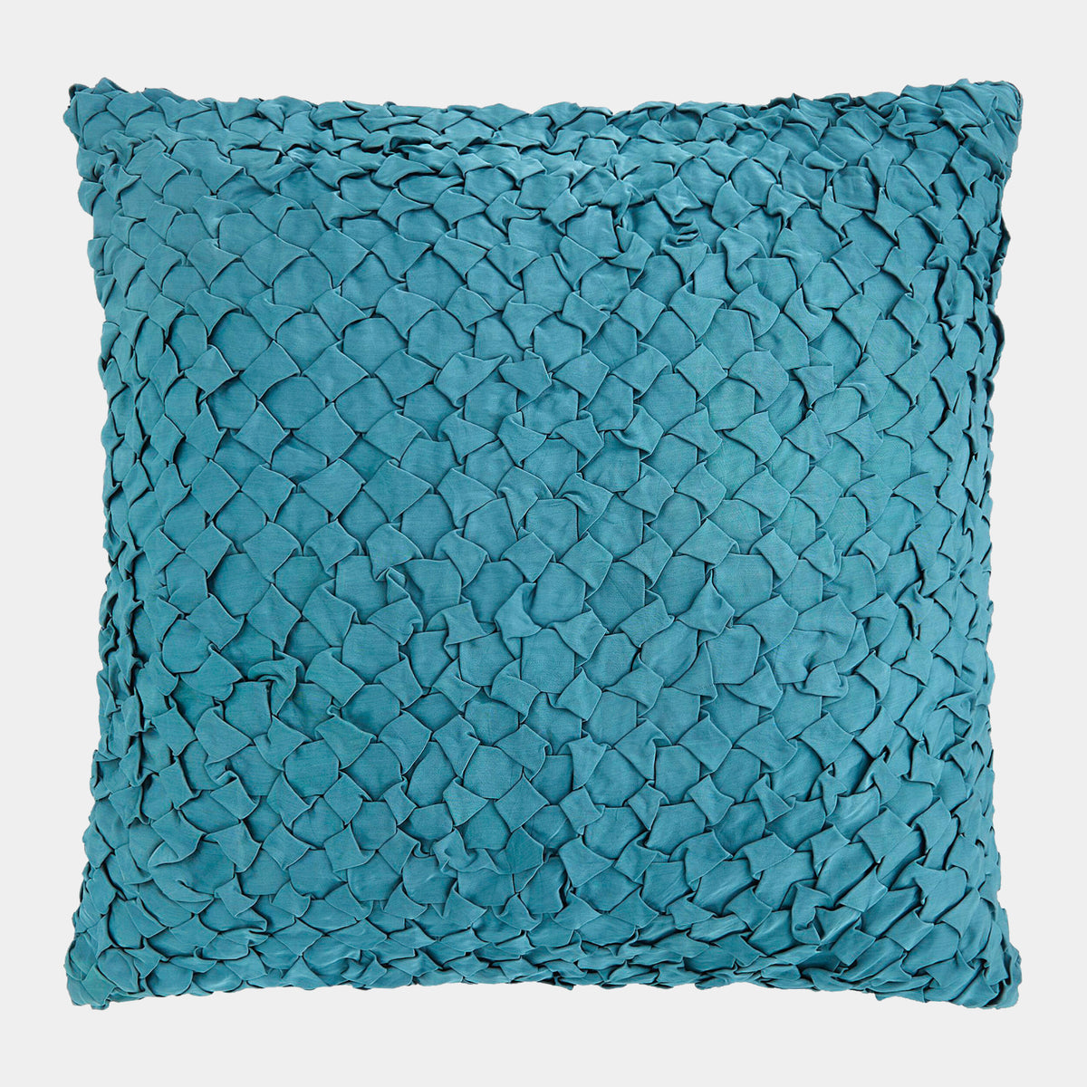 Diamond Ruche Pillow-Dusty Blue