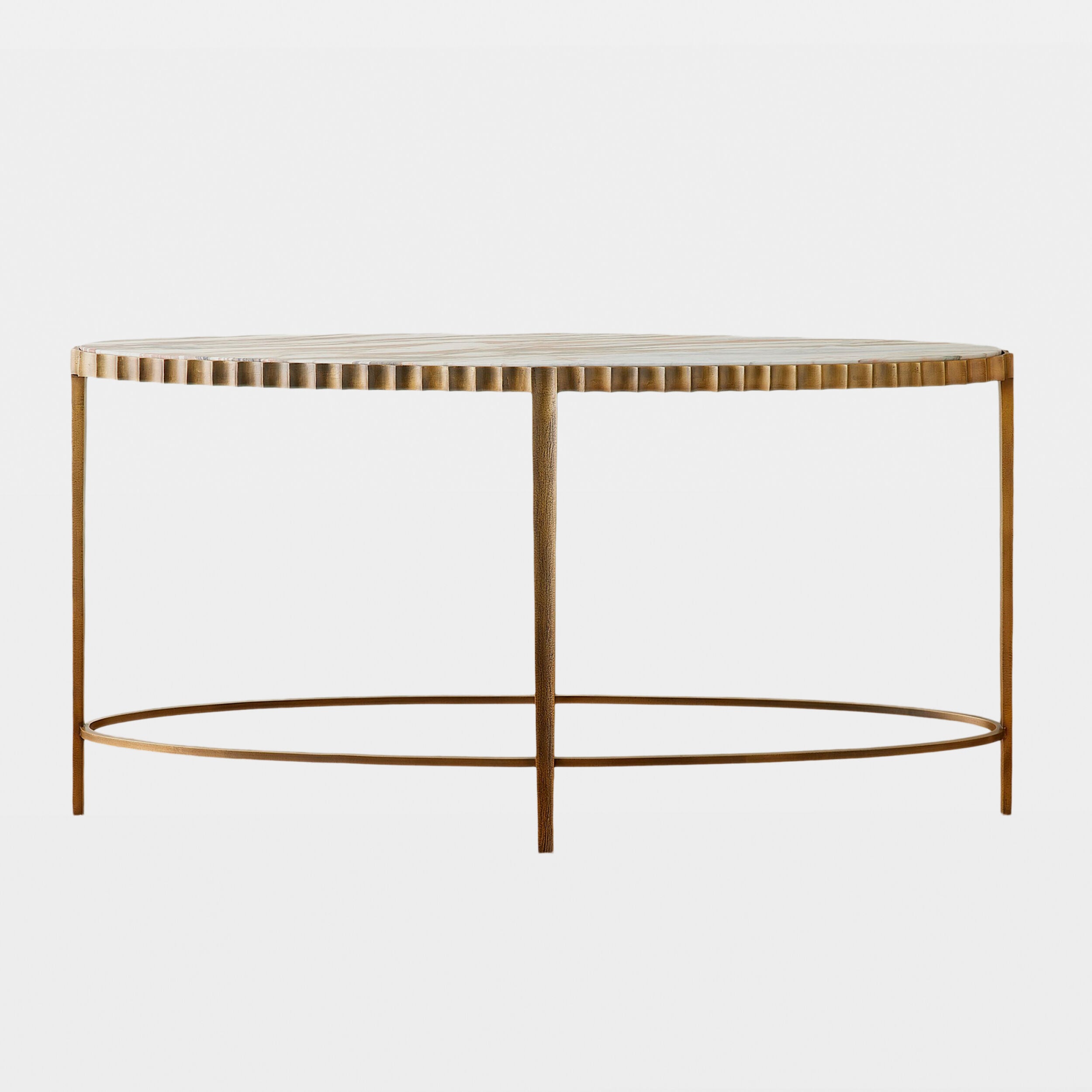 Liberty Console-Vintage Brass/Gold Marble