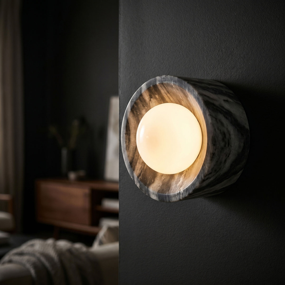 Nano Stone Sconce-Gray