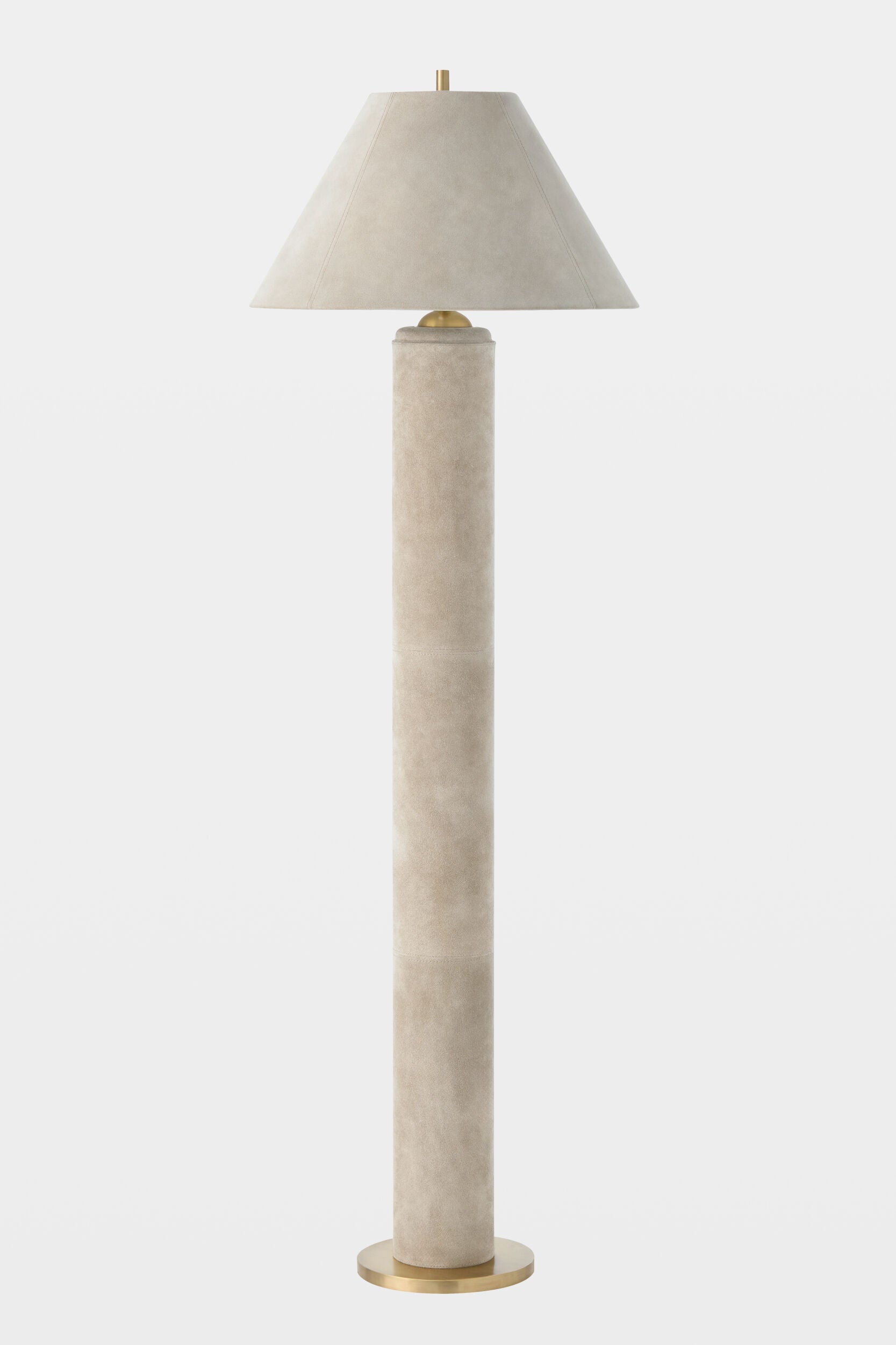 Posh Floor Lamp-Parchment Suede
