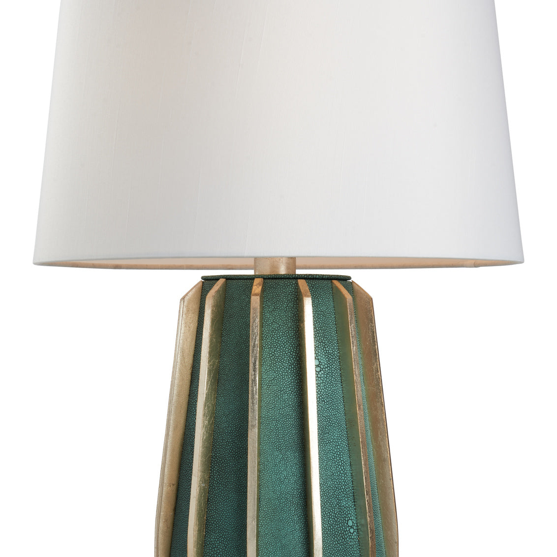 Shagreen Lamp - Green in 17 / Leather - Chelsea House