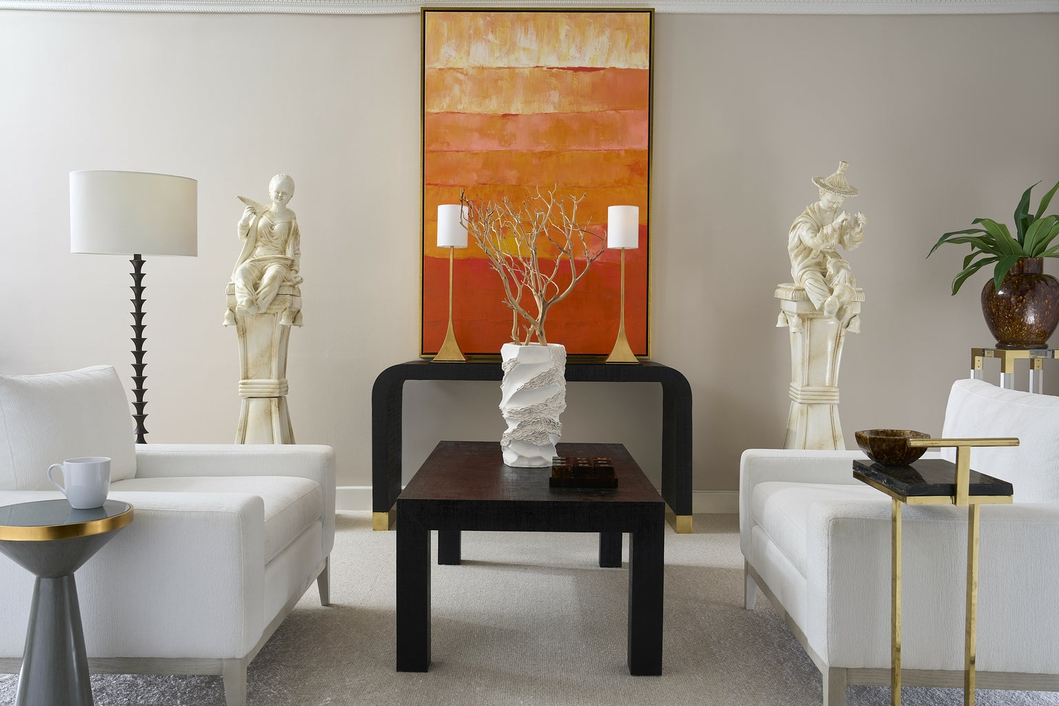 Gold Leaf Buffet Lamp in Antique Gold Leaf / Iron - Chelsea House