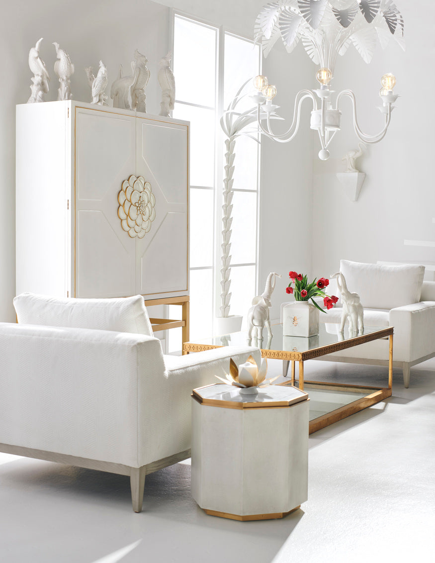 Fern Chandelier - White in 41 / Iron - Chelsea House