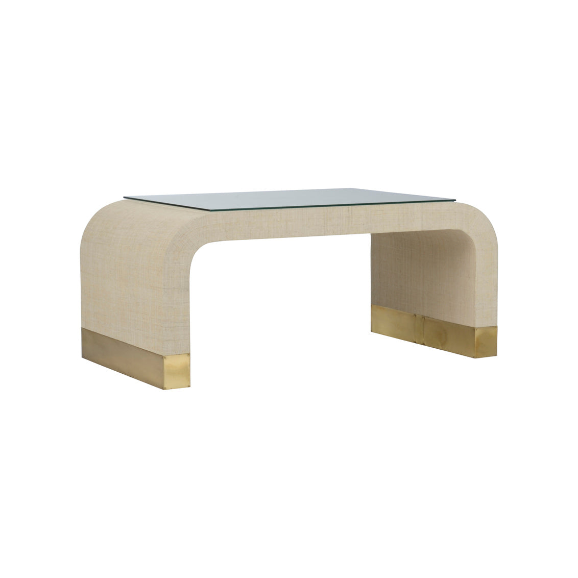 Waterfall Coffee Table - Cream in 18 / Raffia - Chelsea House