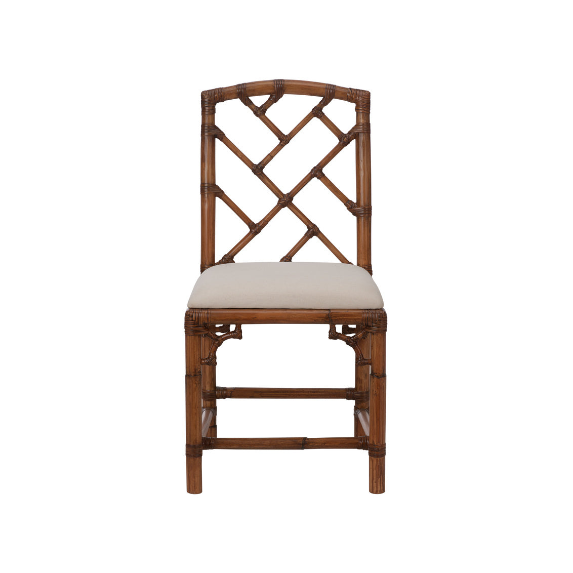 Chippendale Bamboo Chair - Brown in 35 / Rattan - Chelsea House