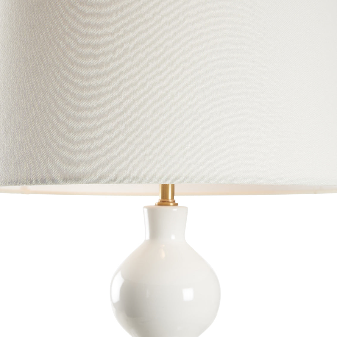 Murano Ceramic Lamp - White in White Glaze / Ceramic/Porcelain - Chelsea House