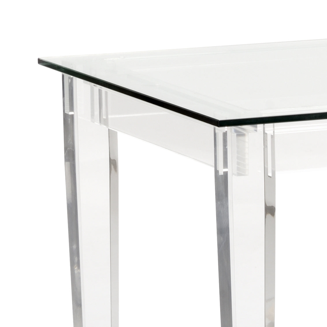 Acrylic Denver Desk - Silver in 29 / Acrylic - Chelsea House