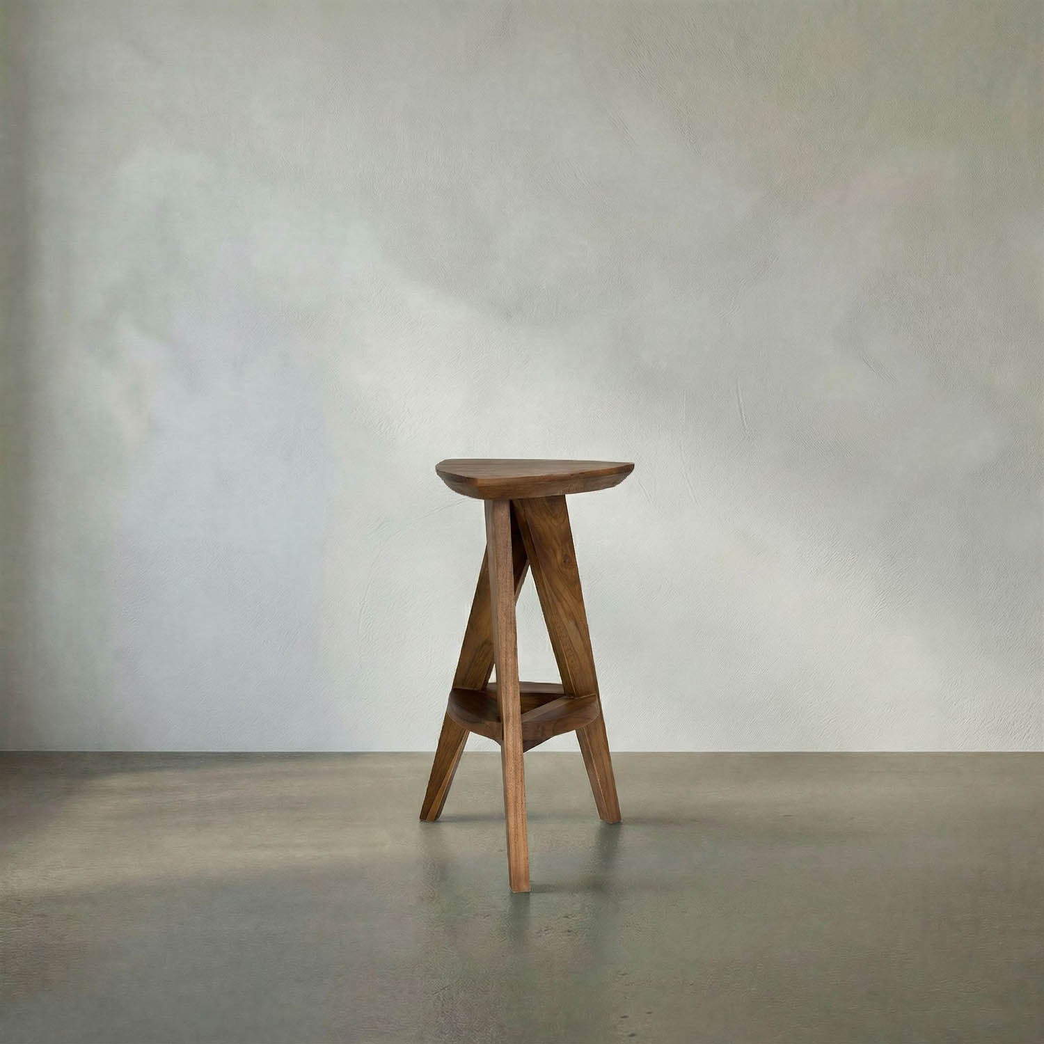 Twist Counter Stool, Teak by Noir